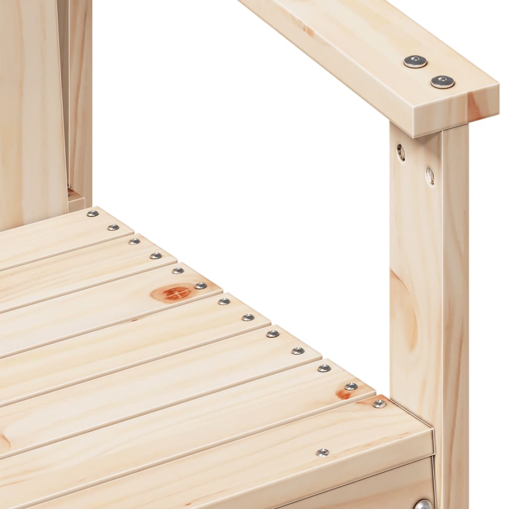 vidaXL 3 Piece Garden Lounge Set Solid Wood Pine