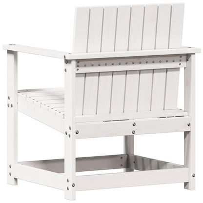 vidaXL 3 Piece Garden Lounge Set White Solid Wood Pine