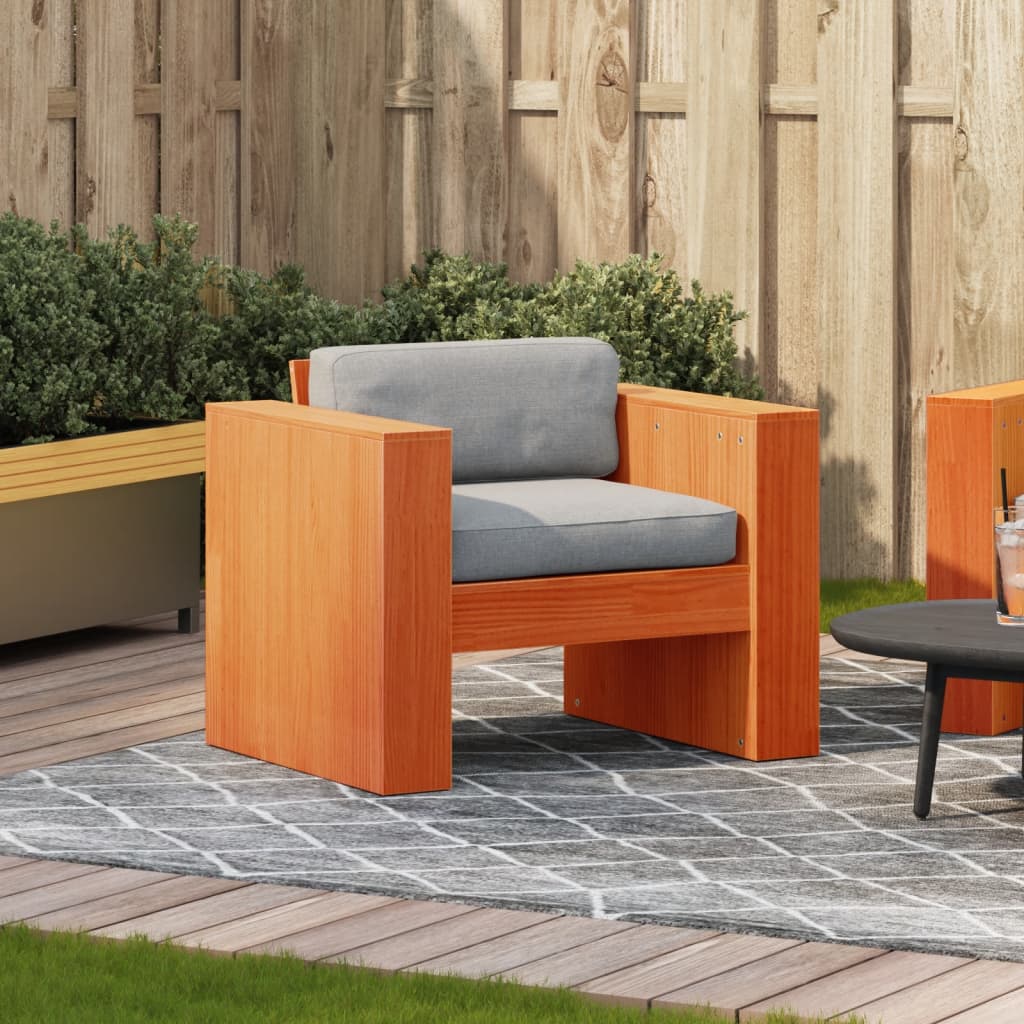 vidaXL Garden Sofa | Wax brown | Solid pine wood | Small | Durable | Garden Sofa