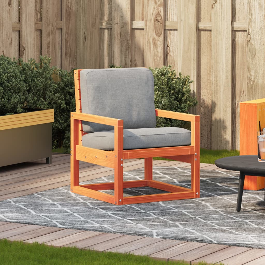 vidaXL Garden Chair Wax Brown 57.5x63x76 cm Solid Wood Pine