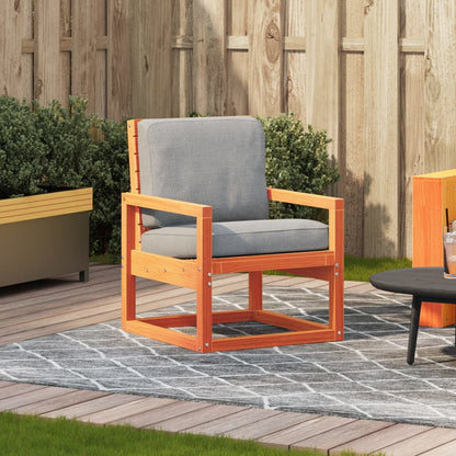 vidaXL Garden Chair Wax Brown 57.5x63x76 cm Solid Wood Pine