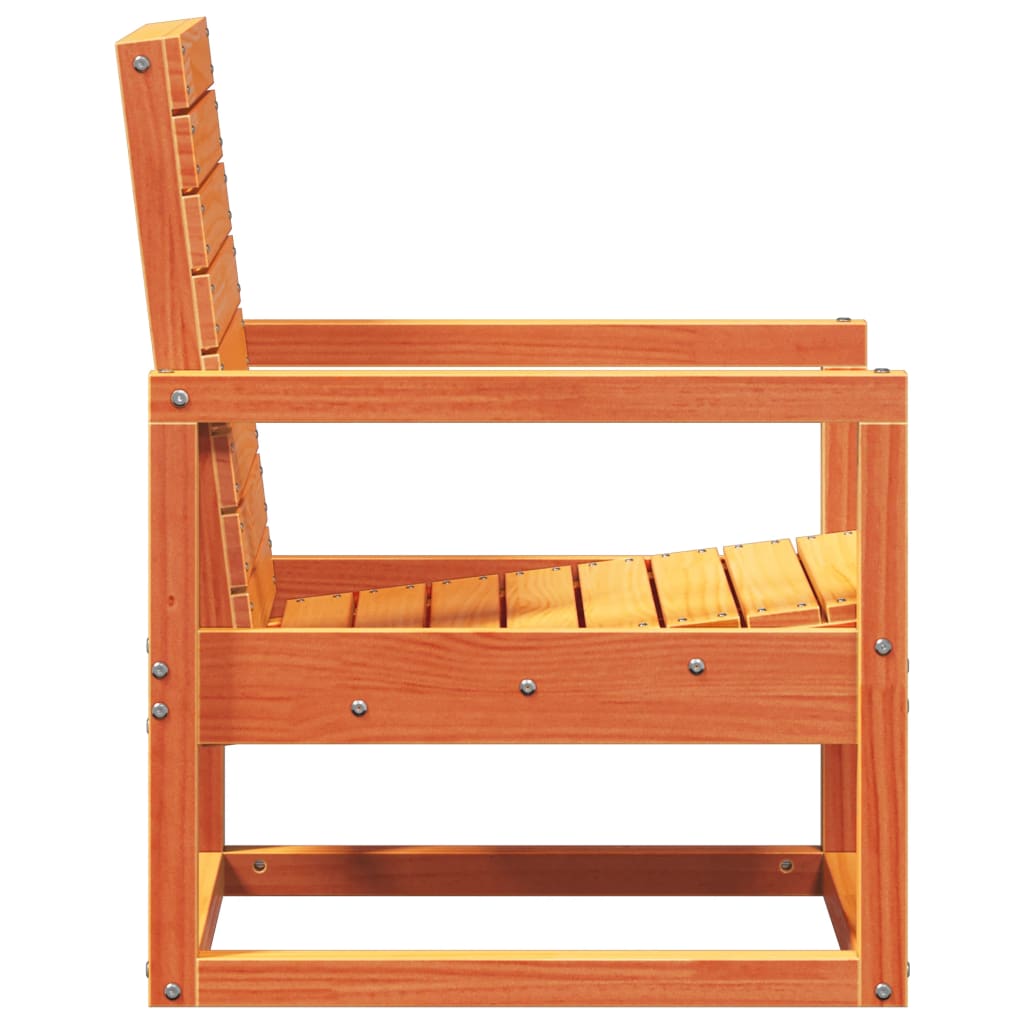 vidaXL Garden Chair Wax Brown 57.5x63x76 cm Solid Wood Pine