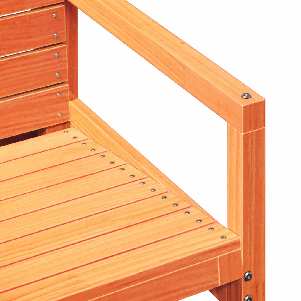 vidaXL Garden Chair Wax Brown 57.5x63x76 cm Solid Wood Pine