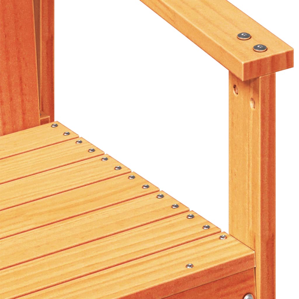 vidaXL Garden Chair Wax Brown 62x56x77 cm Solid Wood Pine