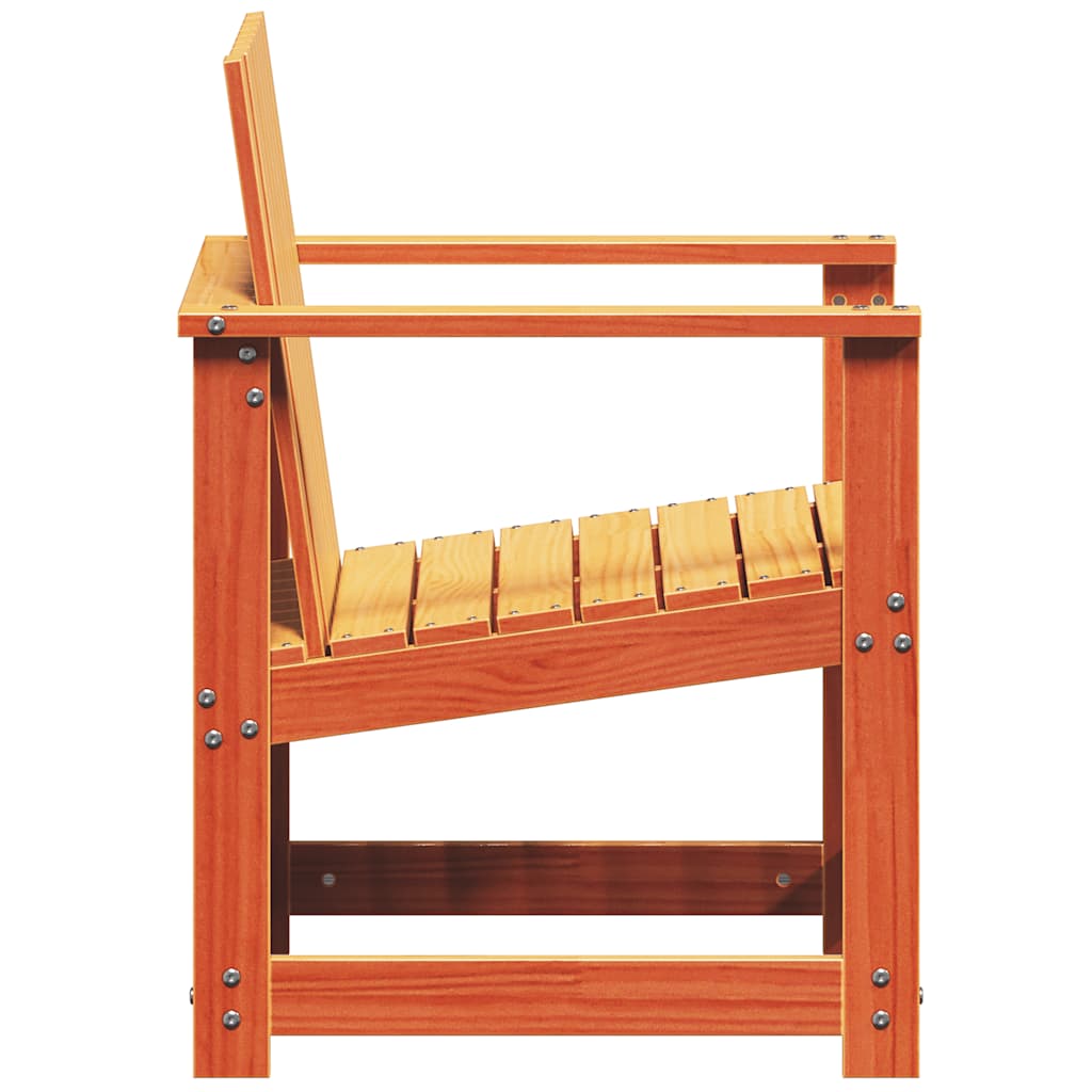 vidaXL 3 Piece Garden Lounge Set Wax Brown Solid Wood Pine