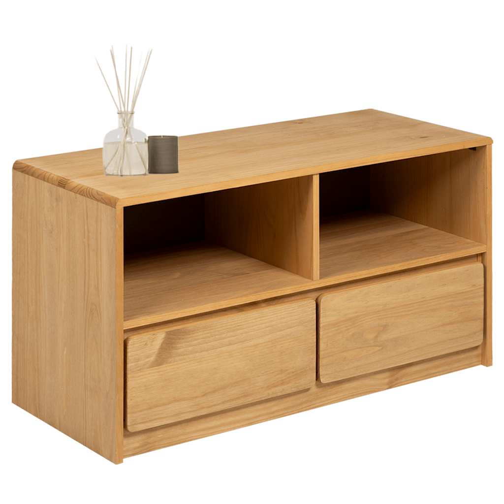 vidaXL TV Cabinet SAUDA Oak 99x43x55 cm Solid Wood Pine