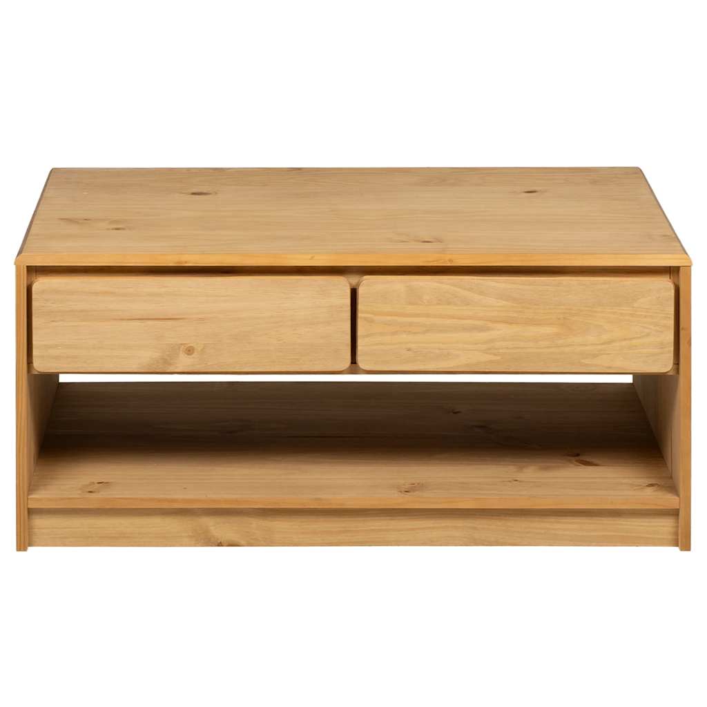 vidaXL Coffee Table "SAUDA" Oak 99x55x45 cm Solid Wood Pine