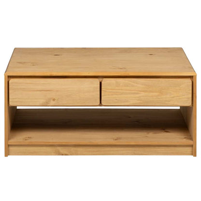 vidaXL Coffee Table "SAUDA" Oak 99x55x45 cm Solid Wood Pine