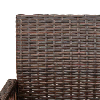 vidaXL Garden Bar Stools 2 pcs Brown Poly Rattan