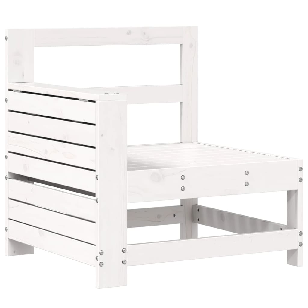 vidaXL Garden Sofa | White | Solid pine wood | Compact | Modular | Garden Sofa