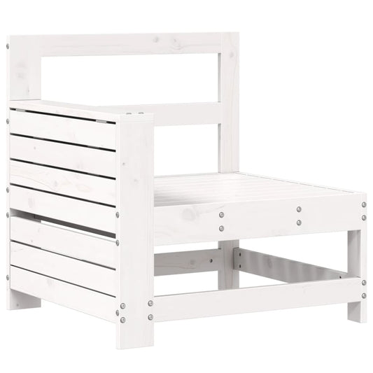 vidaXL Garden Sofa | White | Solid pine wood | Compact | Modular | Garden Sofa