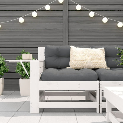 vidaXL Garden Sofa | White | Solid pine wood | Compact | Modular | Garden Sofa