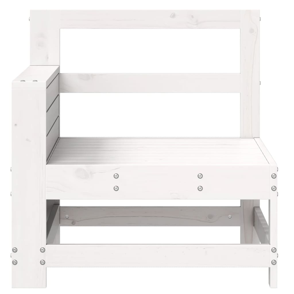 vidaXL Garden Sofa | White | Solid pine wood | Compact | Modular | Garden Sofa