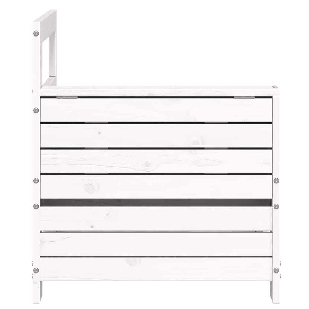 vidaXL Garden Sofa | White | Solid pine wood | Compact | Modular | Garden Sofa