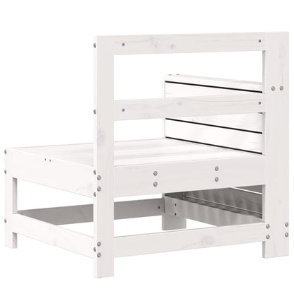 vidaXL Garden Sofa | White | Solid pine wood | Compact | Modular | Garden Sofa