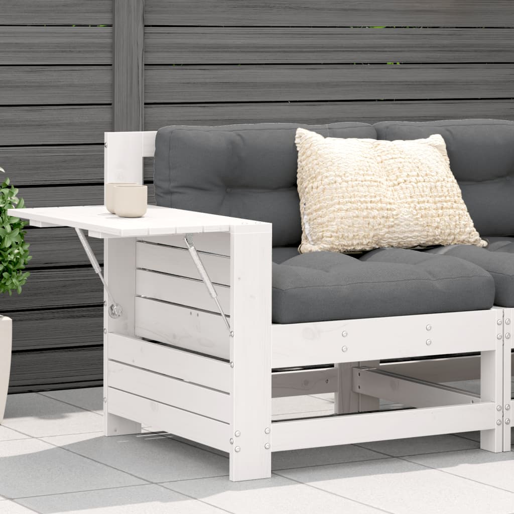 vidaXL Garden Sofa | White | Solid pine wood | Compact | Modular | Garden Sofa
