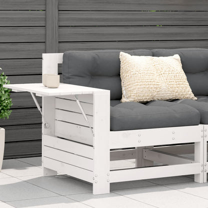vidaXL Garden Sofa | White | Solid pine wood | Compact | Modular | Garden Sofa