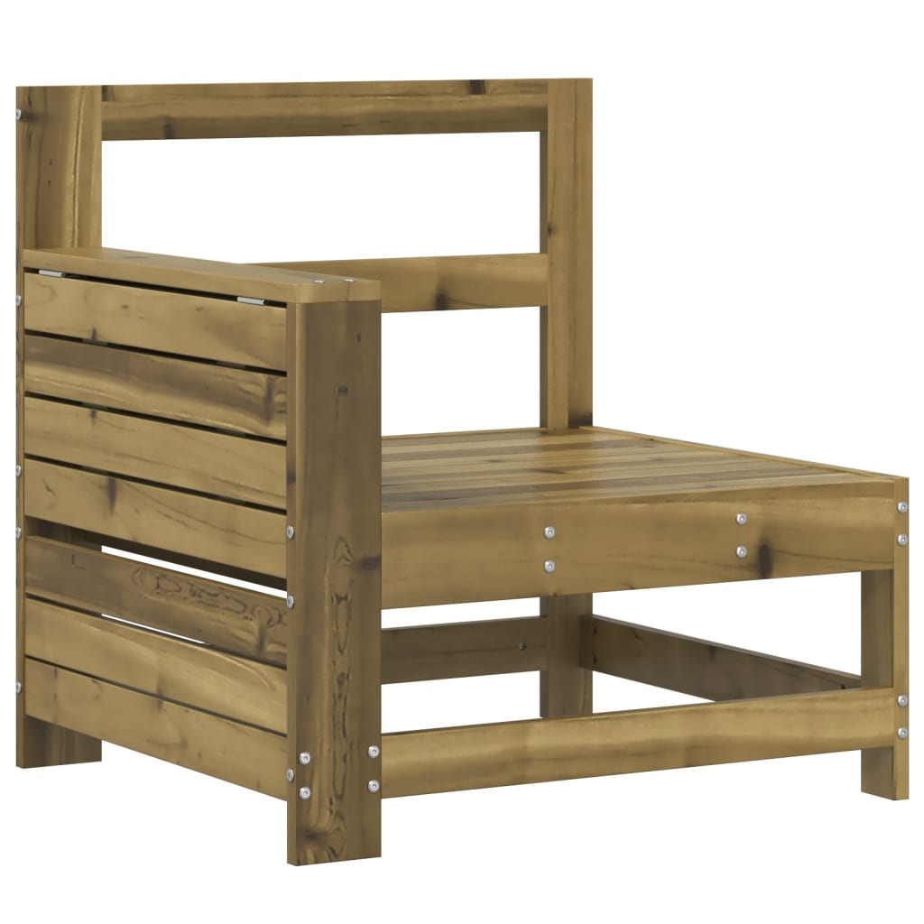 vidaXL Garden Sofa | Natural wood colour | Impregnated pine wood | Compact