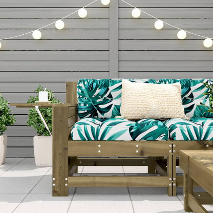 vidaXL Garden Sofa | Natural wood colour | Impregnated pine wood | Compact