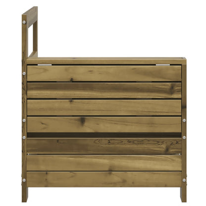vidaXL Garden Sofa | Natural wood colour | Impregnated pine wood | Compact