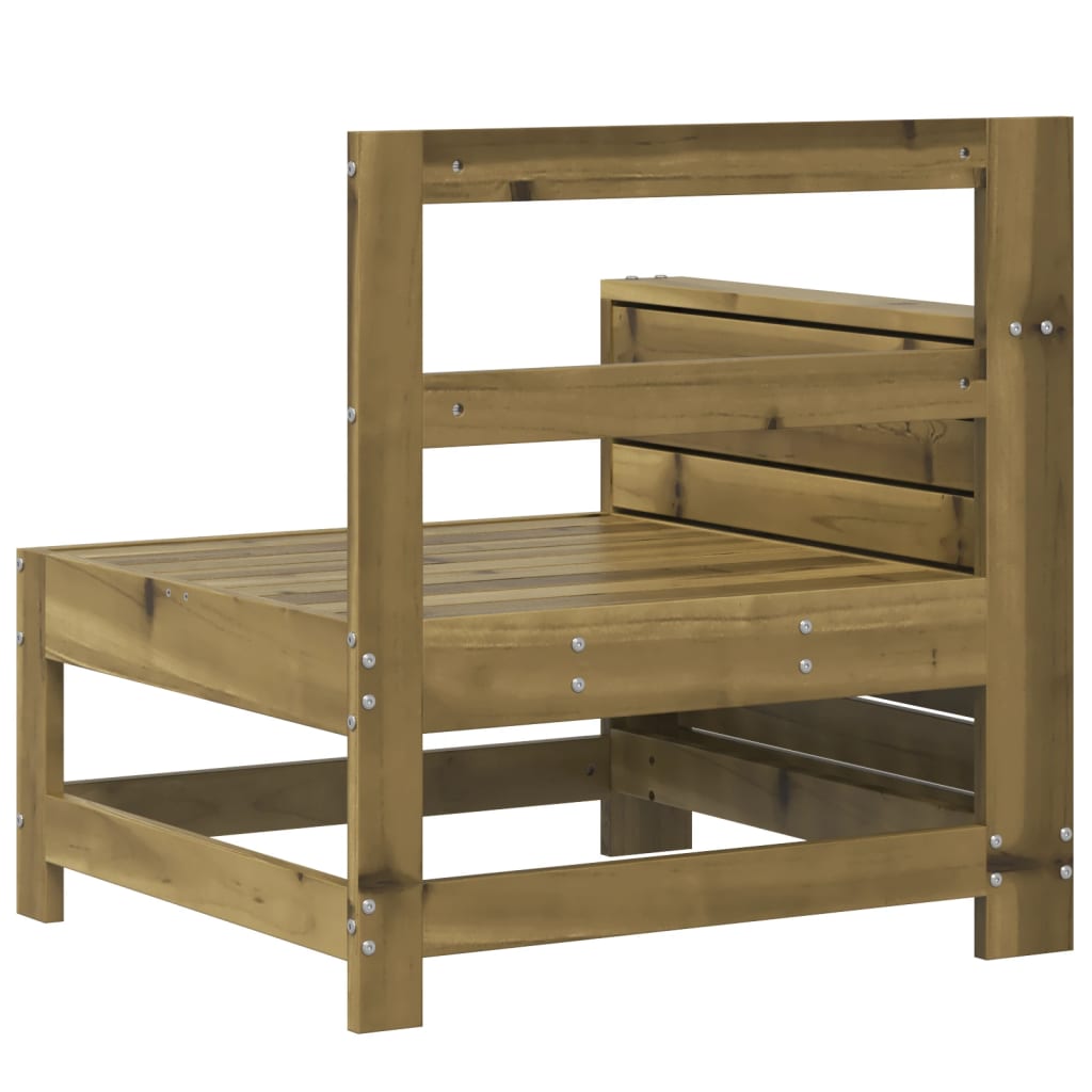 vidaXL Garden Sofa | Natural wood colour | Impregnated pine wood | Compact