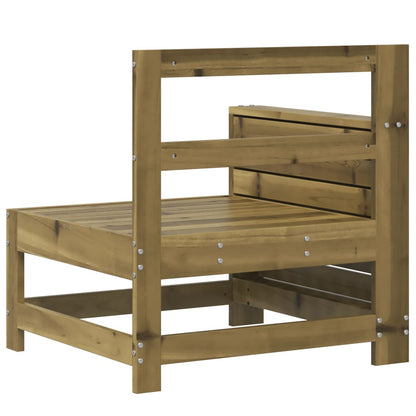 vidaXL Garden Sofa | Natural wood colour | Impregnated pine wood | Compact