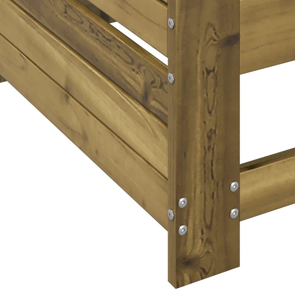 vidaXL Garden Sofa | Natural wood colour | Impregnated pine wood | Compact