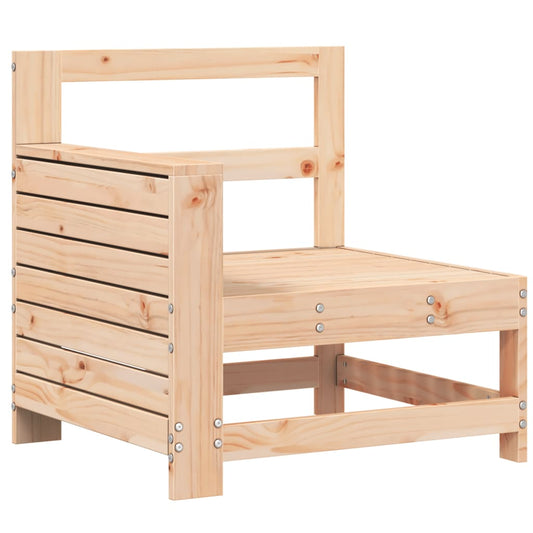 vidaXL Garden Sofa | Natural Pine | Solid Pine Wood | Single Seater | Modular