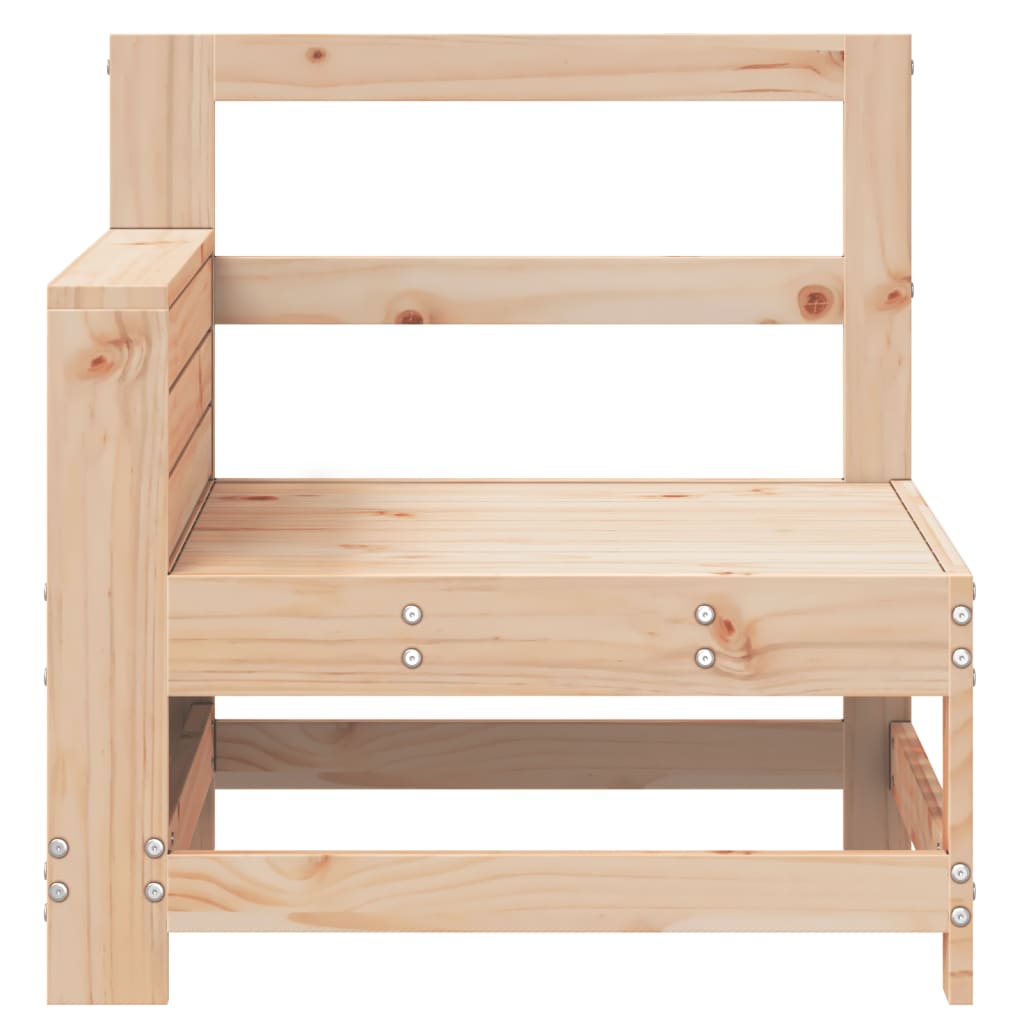 vidaXL Garden Sofa | Natural Pine | Solid Pine Wood | Single Seater | Modular