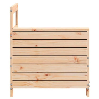 vidaXL Garden Sofa | Natural Pine | Solid Pine Wood | Single Seater | Modular