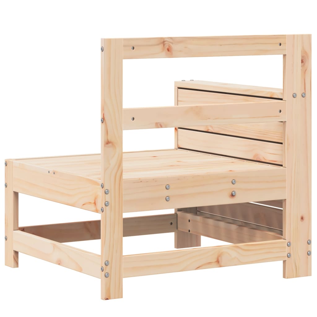 vidaXL Garden Sofa | Natural Pine | Solid Pine Wood | Single Seater | Modular