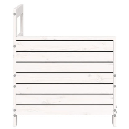 vidaXL Garden Sofa | White | Solid pine wood | Single | Modular | Garden Sofa
