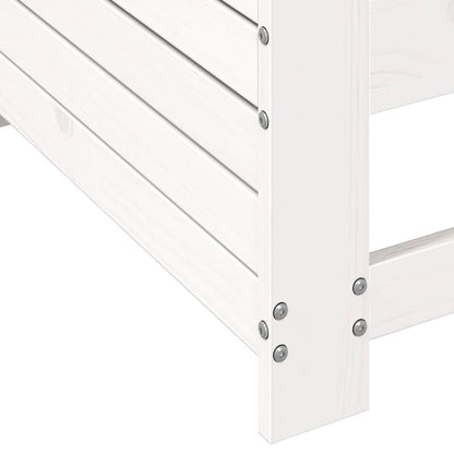 vidaXL Garden Sofa | White | Solid pine wood | Single | Modular | Garden Sofa