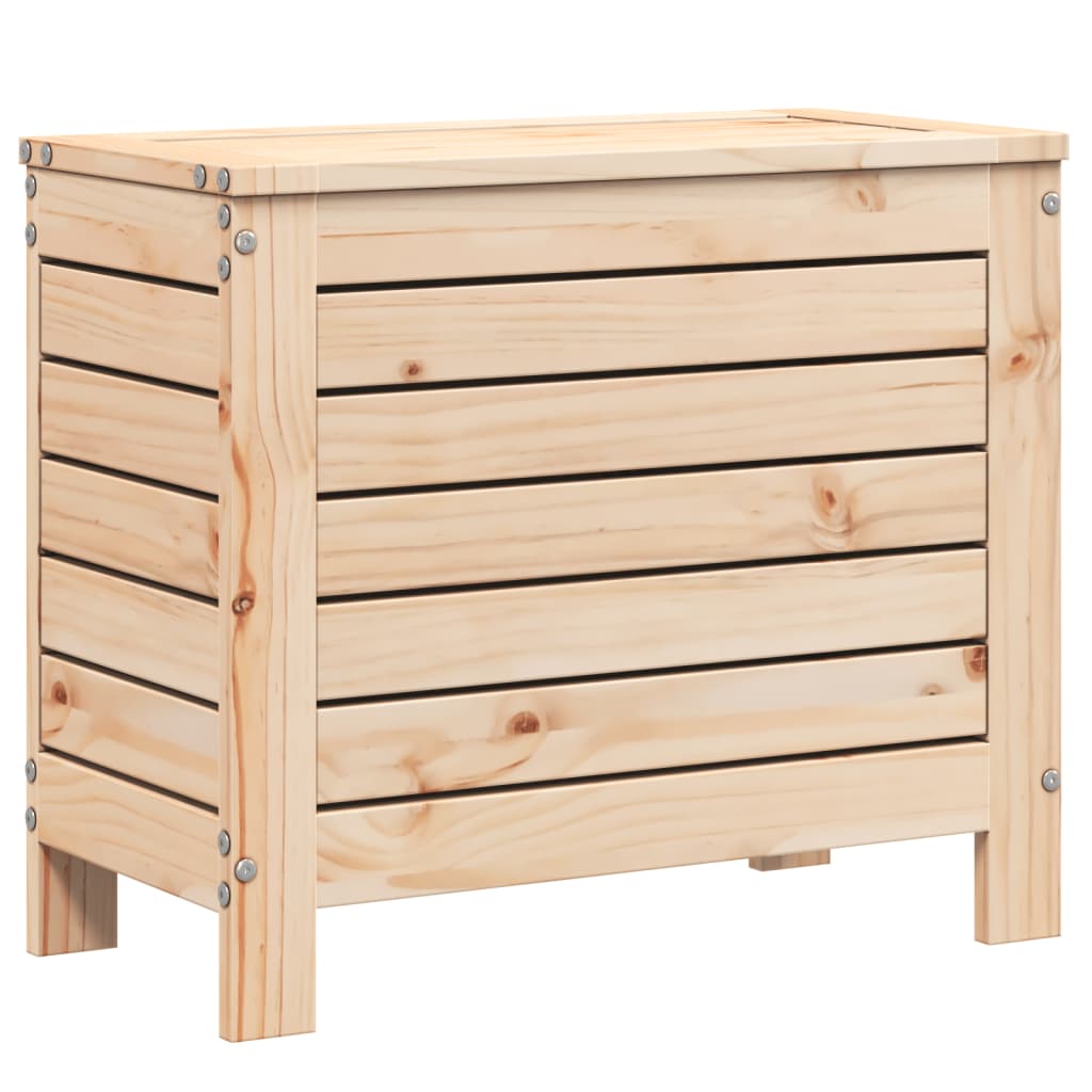 vidaXL Garden Footstool | Natural | Solid Pine Wood | 62x31.5x52 cm | Foldable