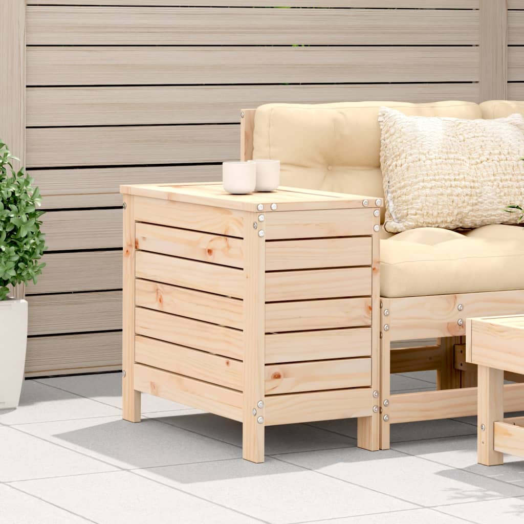 vidaXL Garden Footstool | Natural | Solid Pine Wood | 62x31.5x52 cm | Foldable