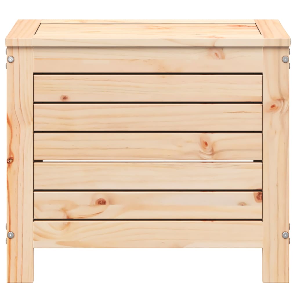 vidaXL Garden Footstool | Natural | Solid Pine Wood | 62x31.5x52 cm | Foldable