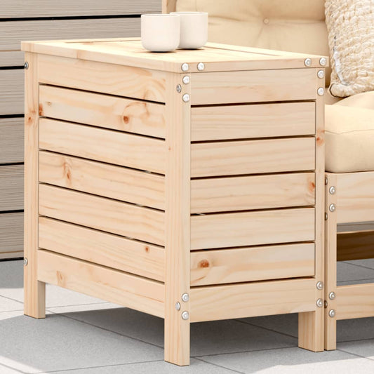 vidaXL Garden Footstool | Natural | Solid Pine Wood | 62x31.5x52 cm | Foldable