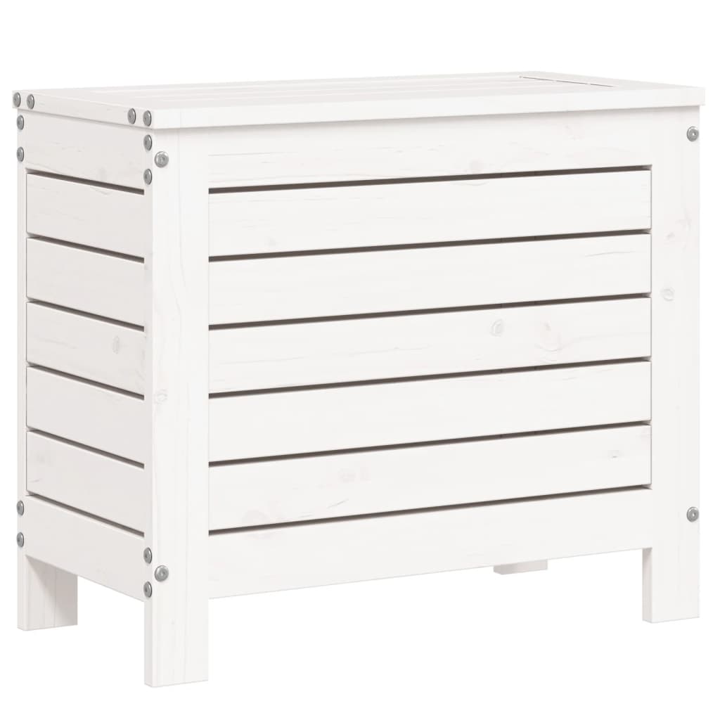 vidaXL Garden Footstool | White | Solid Pine Wood | Compact | Modular