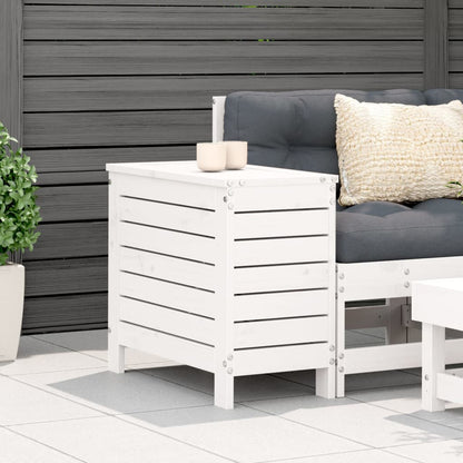 vidaXL Garden Footstool | White | Solid Pine Wood | Compact | Modular