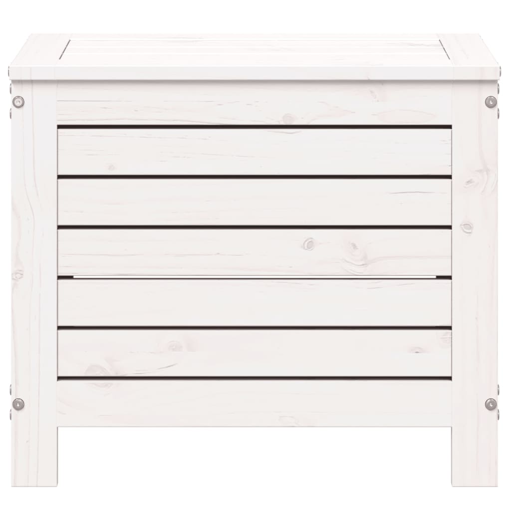 vidaXL Garden Footstool | White | Solid Pine Wood | Compact | Modular