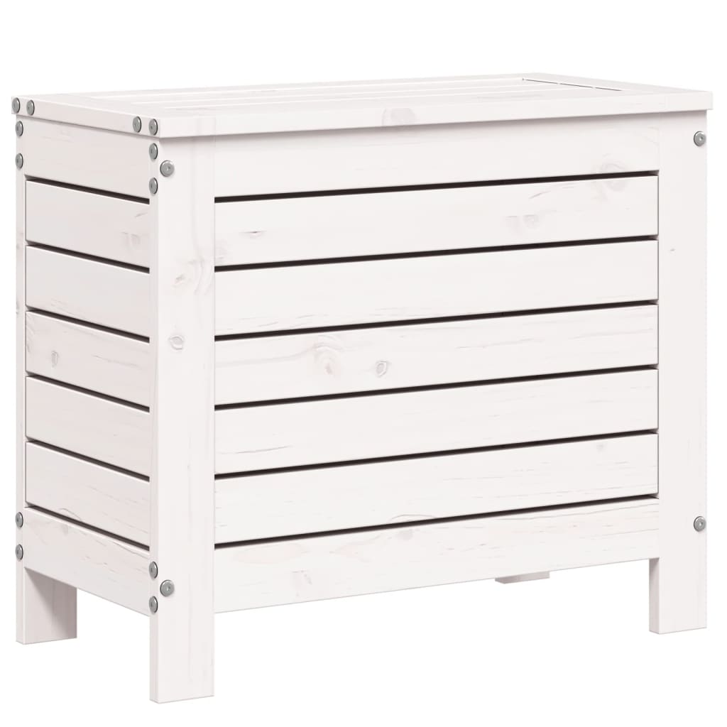 vidaXL Garden Footstool | White | Solid Pine Wood | Compact | Modular