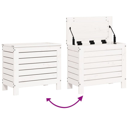 vidaXL Garden Footstool | White | Solid Pine Wood | Compact | Modular