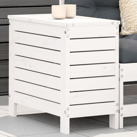 vidaXL Garden Footstool | White | Solid Pine Wood | Compact | Modular