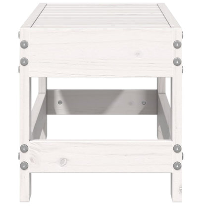 vidaXL Garden Footstool White 62x30x32 cm Solid Wood Pine
