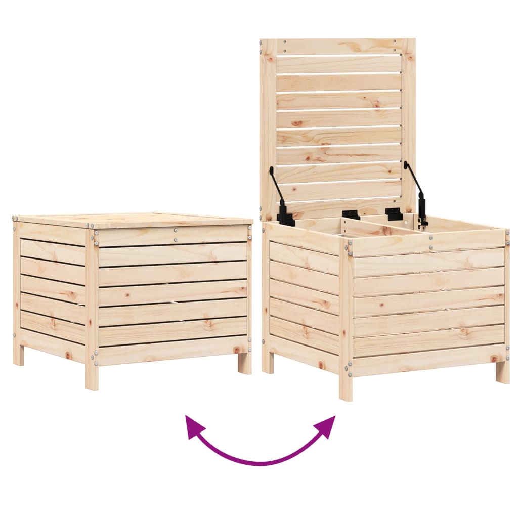 vidaXL Garden Footstool | Natural Pine | Solid Pine Wood | Standard | Modular