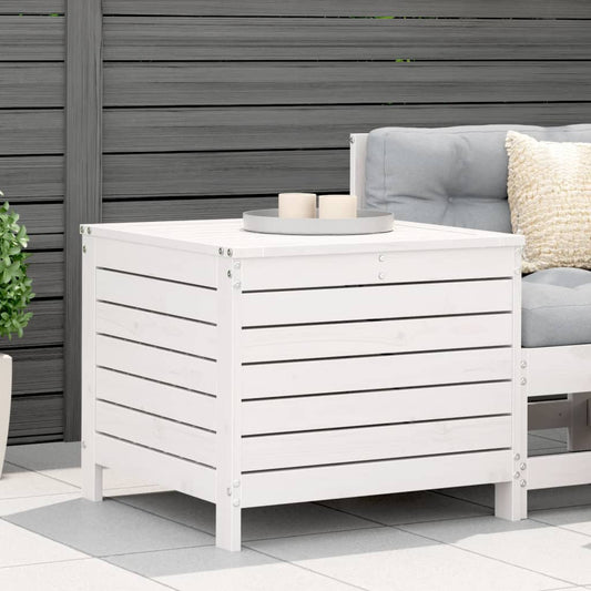 vidaXL Garden Footstool | White | Solid Pine Wood | Standard | Modular