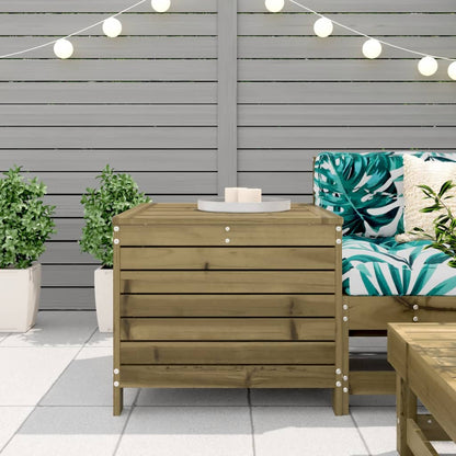 vidaXL Garden Footstool | Natural wood | Impregnated pinewood | Standard
