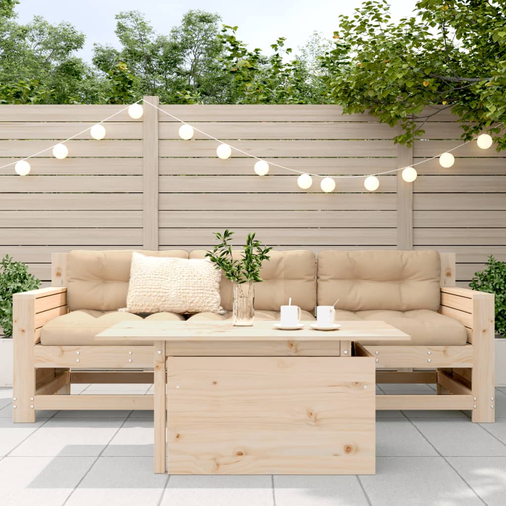 vidaXL Garden Table 100x50x75 cm Solid Wood Pine