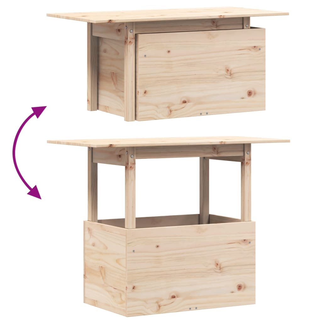 vidaXL Garden Table 100x50x75 cm Solid Wood Pine
