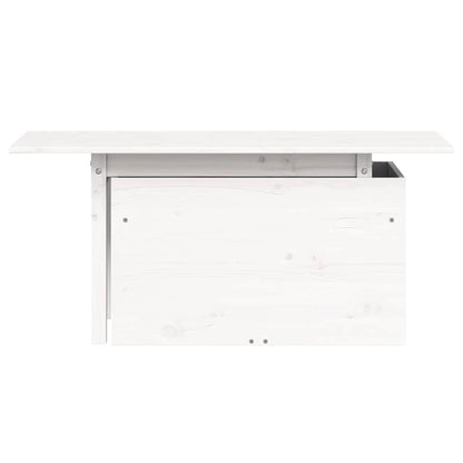 vidaXL Garden Table White 100x50x75 cm Solid Wood Pine